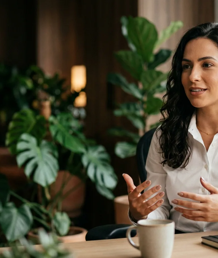 Profissional trabalhando em demonstração executiva